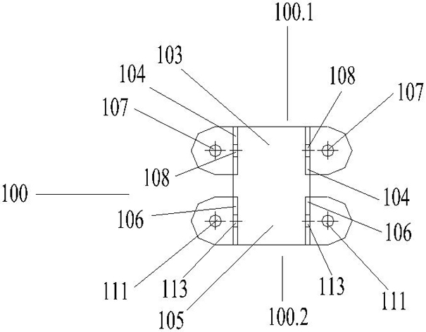 A high-voltage cable support structure for a cable tunnel