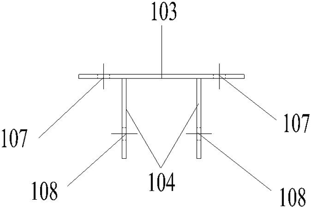 A high-voltage cable support structure for a cable tunnel