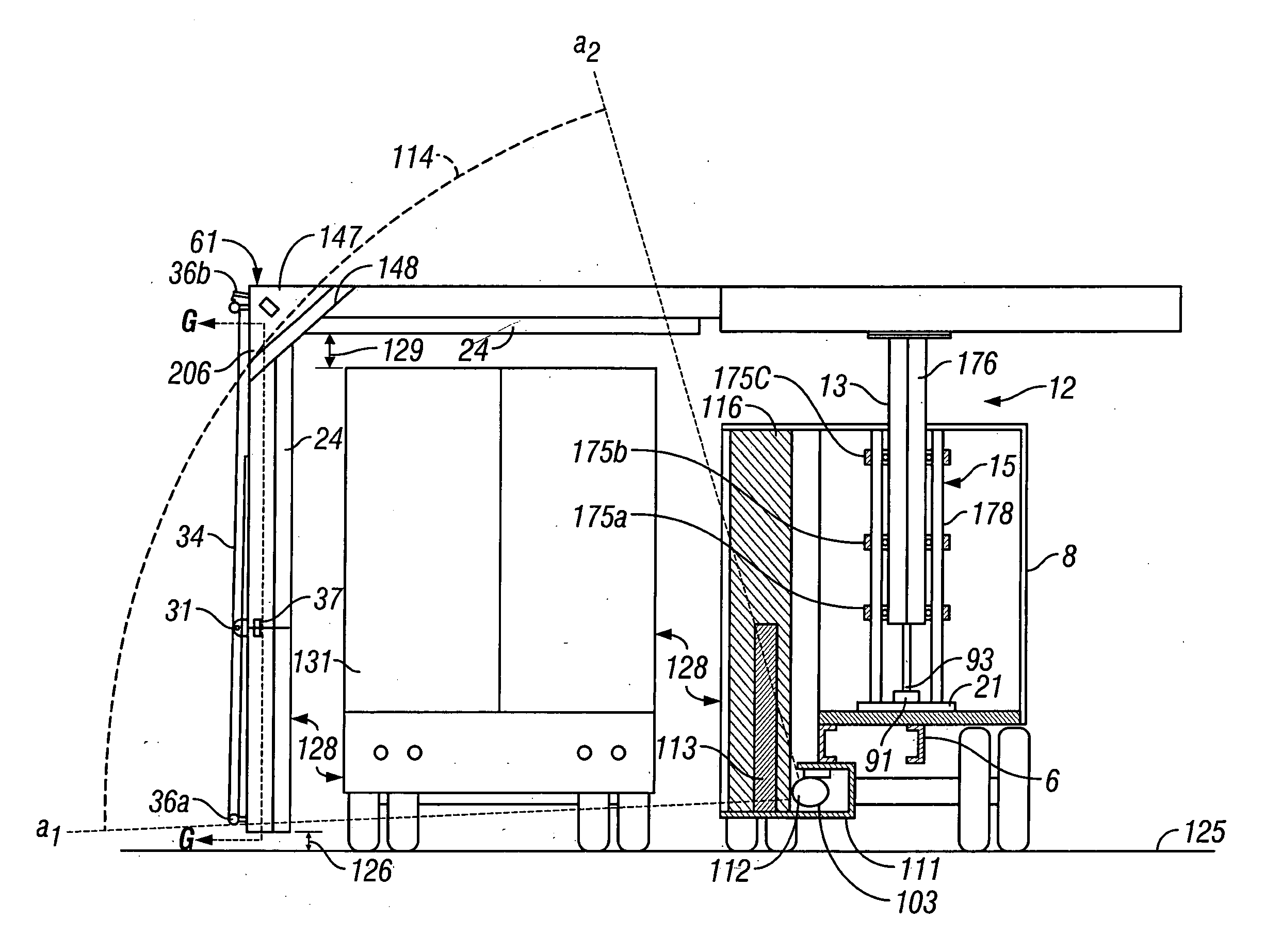 Boom with mast assembly