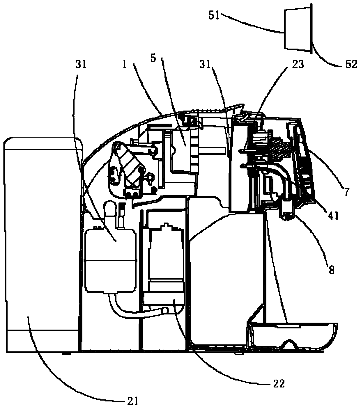 Method for preparing hand-brewed coffee by capsule coffee machine and capsule coffee machine