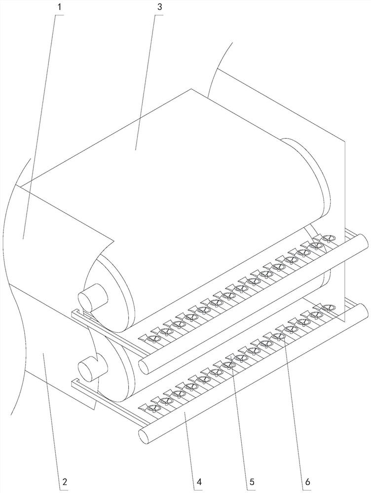 Surface flame demolding device of Hazelett casting machine