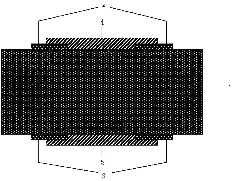 Different-surface photoconductive switch based on zinc oxide transparent electrode and its manufacturing method