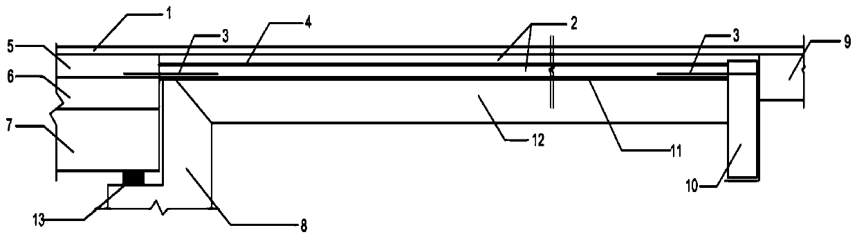 A seamless bridge of ultra-high toughness cement-based composite material and its construction method