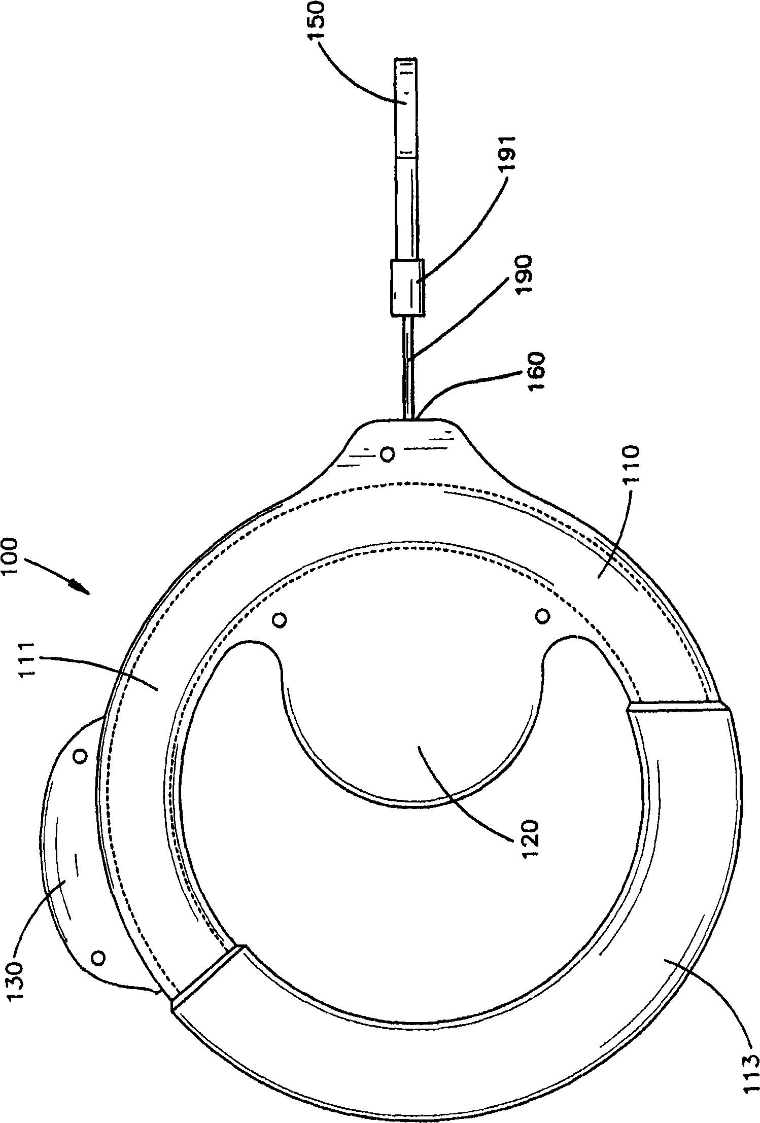 Ring-shaped retractable pet lead