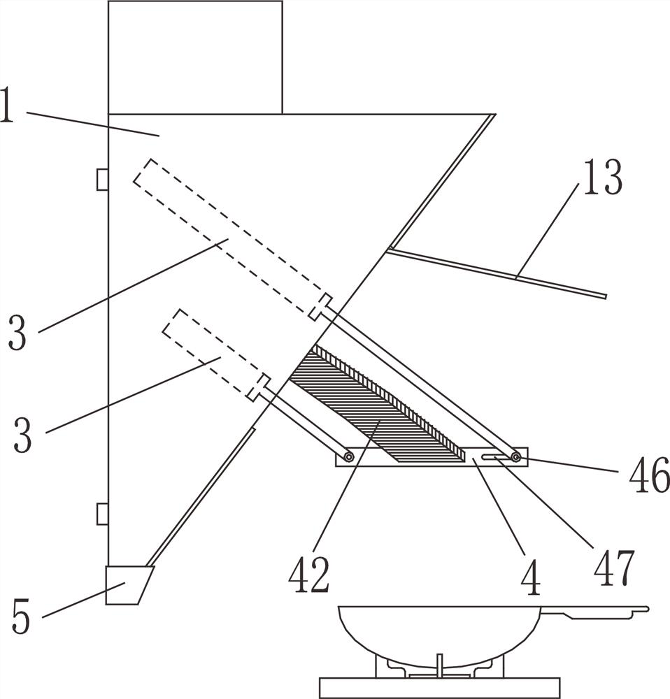 Openable and closable oil filtering barrier and range hood with same