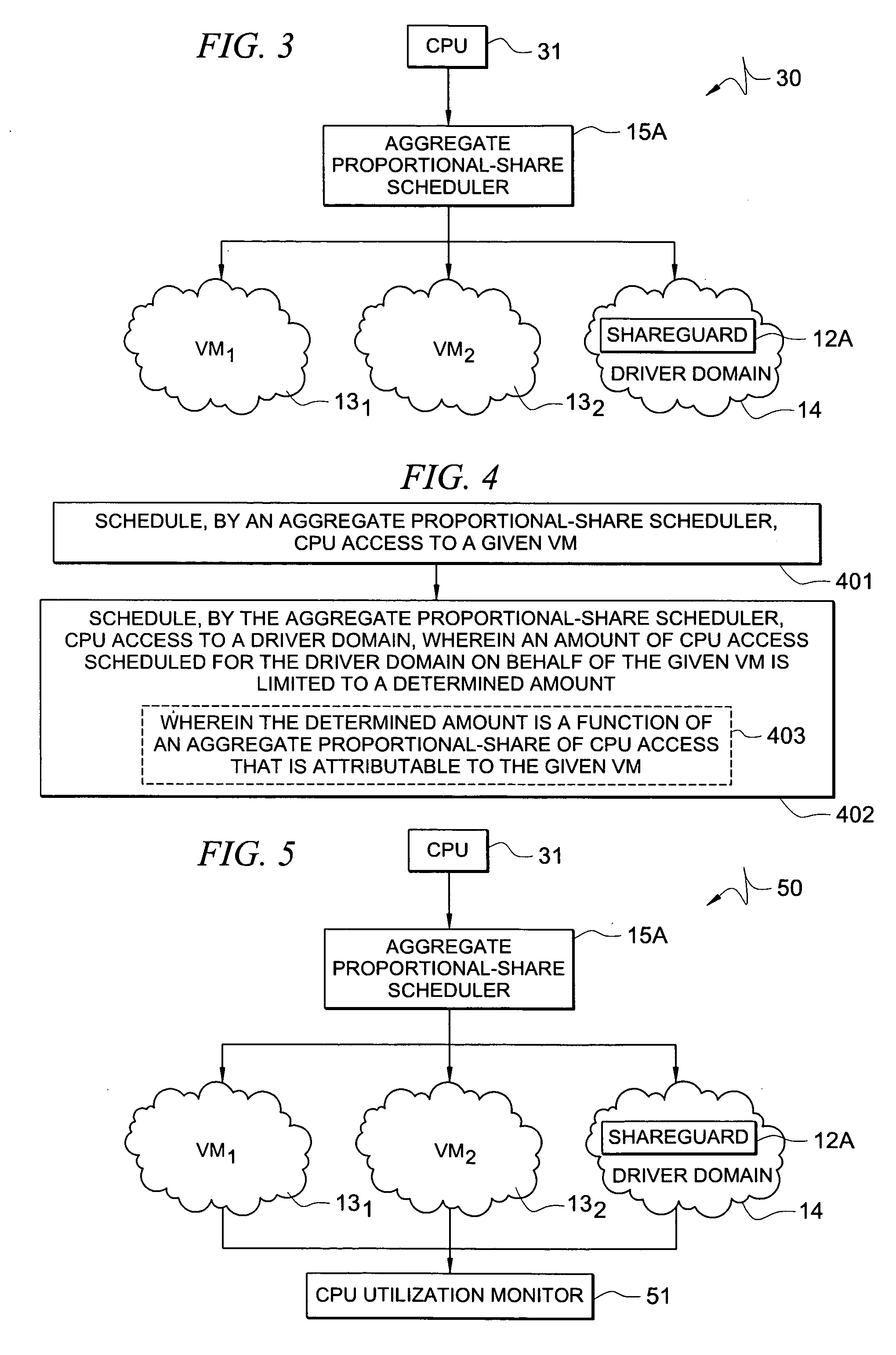 Systems and methods for controlling resource usage by a driver domain on behalf of a virtual machine