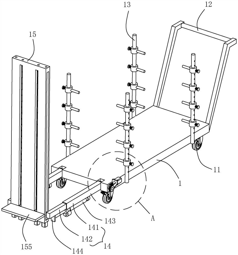 A prefabricated inner partition wall slat construction device