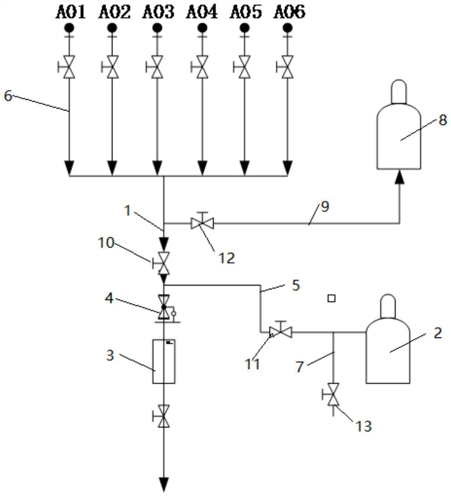 Method and system for detecting trace amount of water in helium