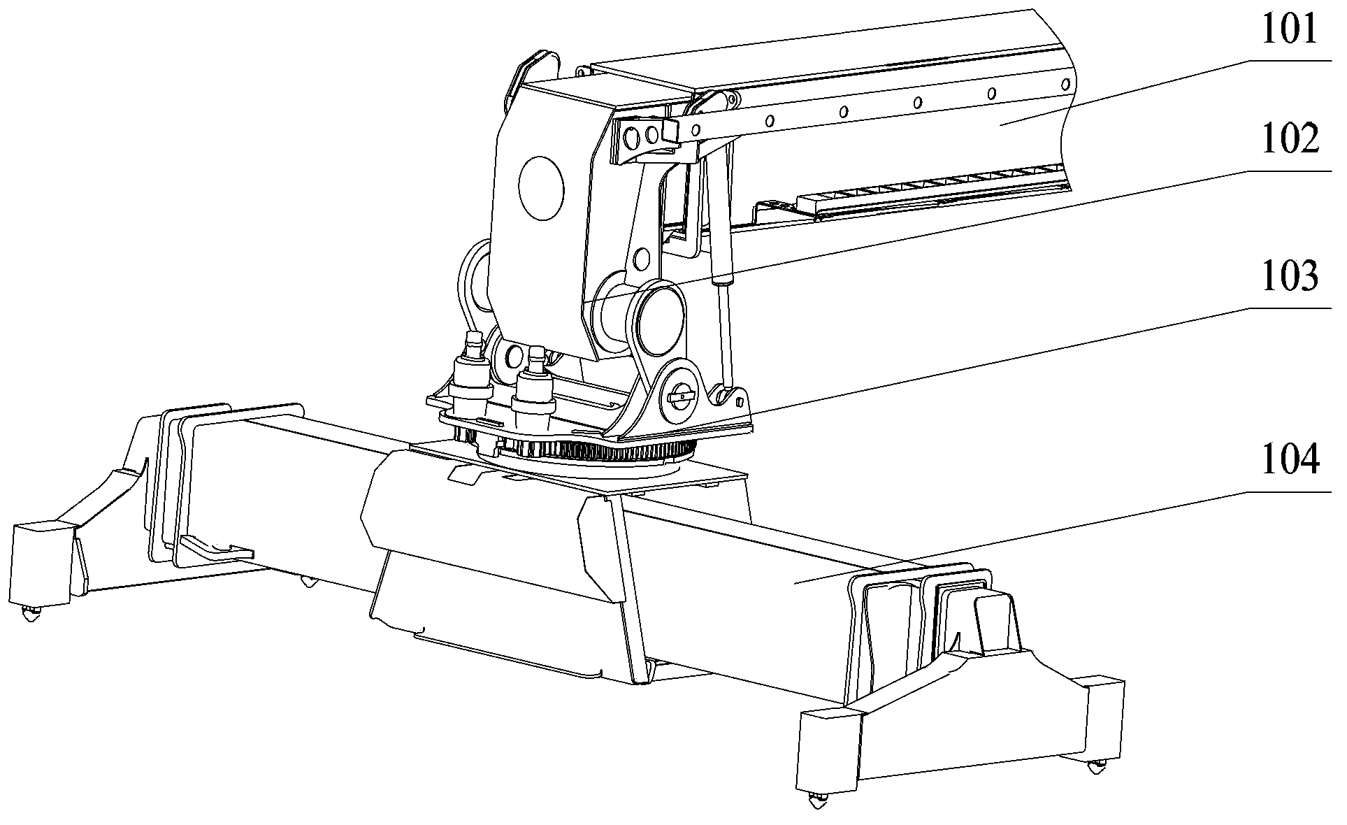 Crane boom head system and crane