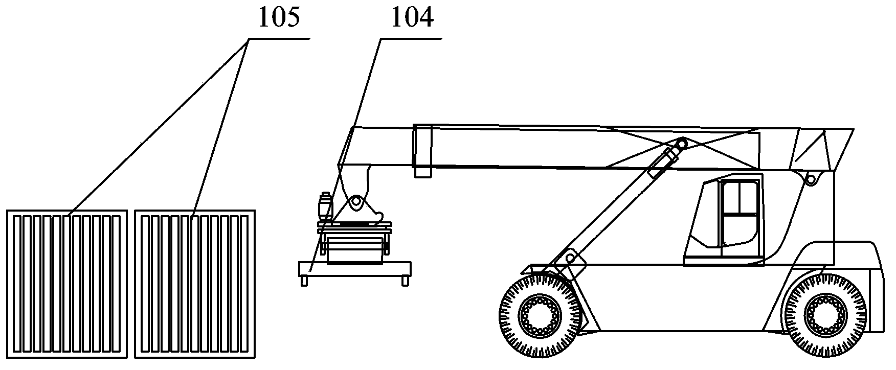 Crane boom head system and crane