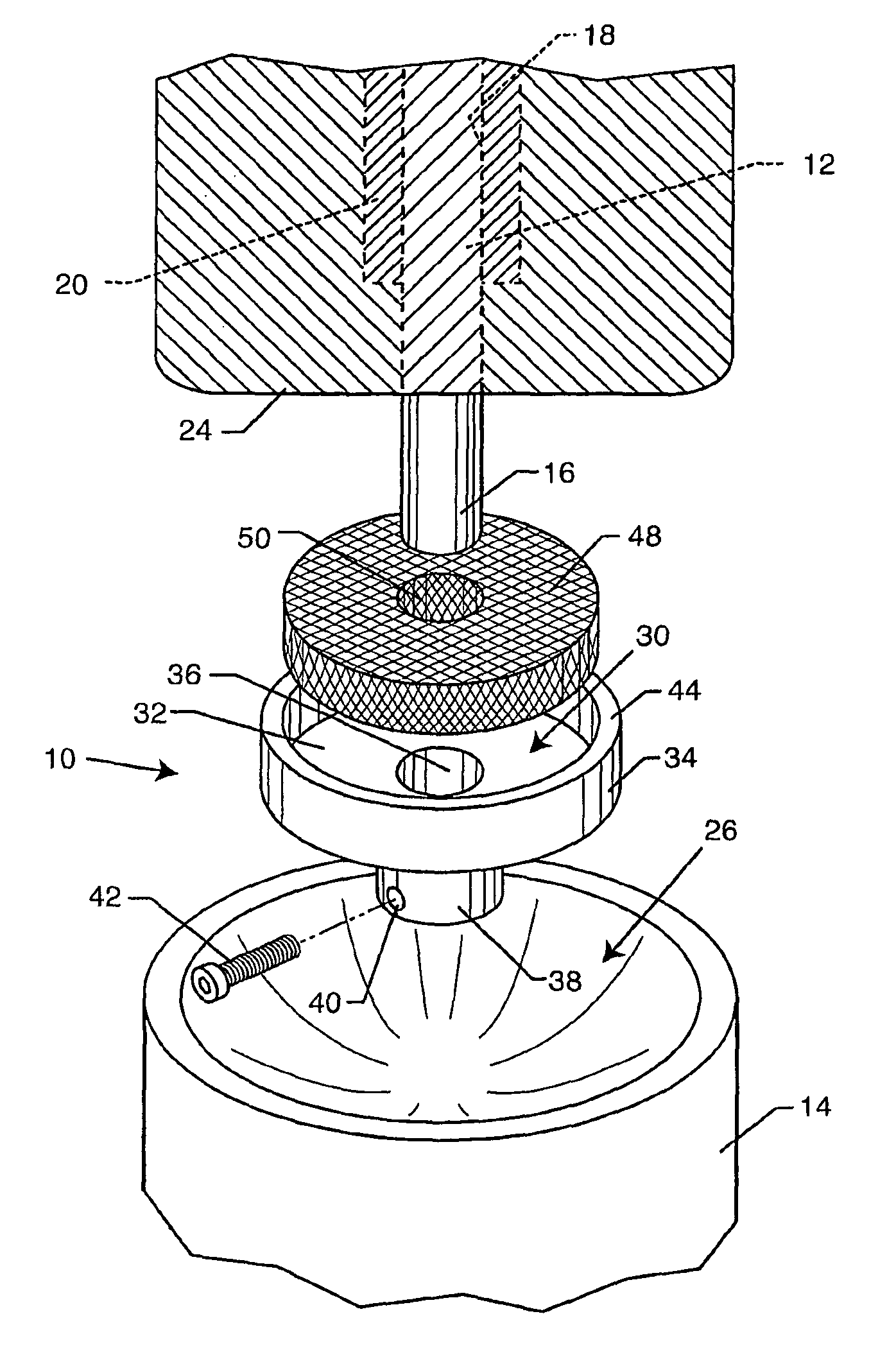 Antimicrobial containment cap for a bone anchored prosthesis mounting