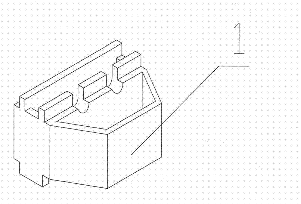 Brick-type flowerpot and stereoscopic afforesting wall face formed by same