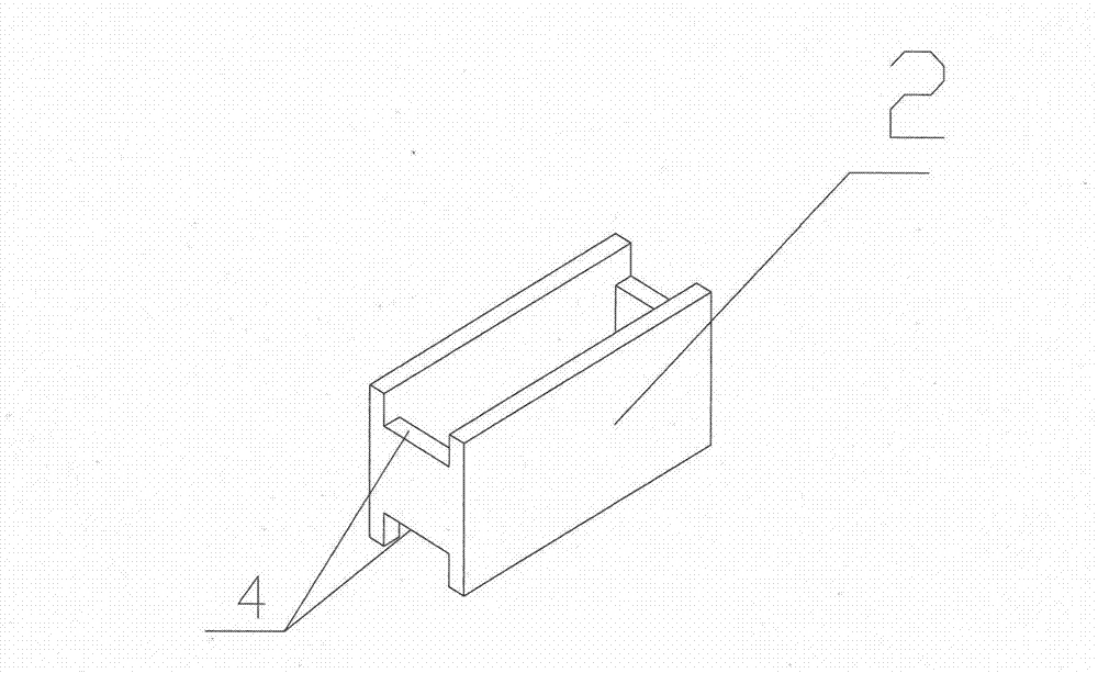 Brick-type flowerpot and stereoscopic afforesting wall face formed by same