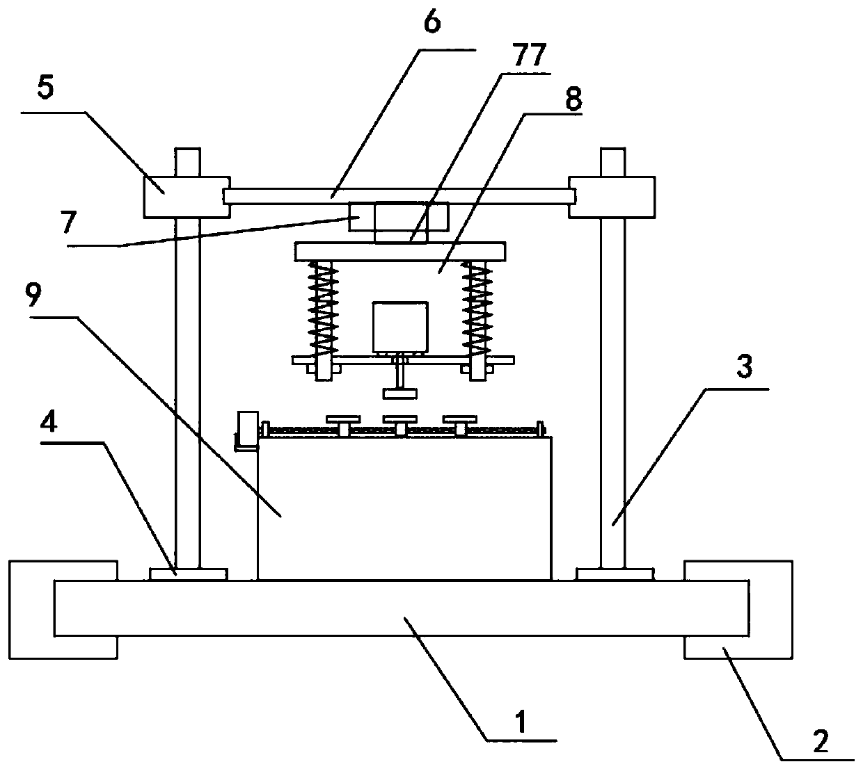 A multi-station button embossing equipment