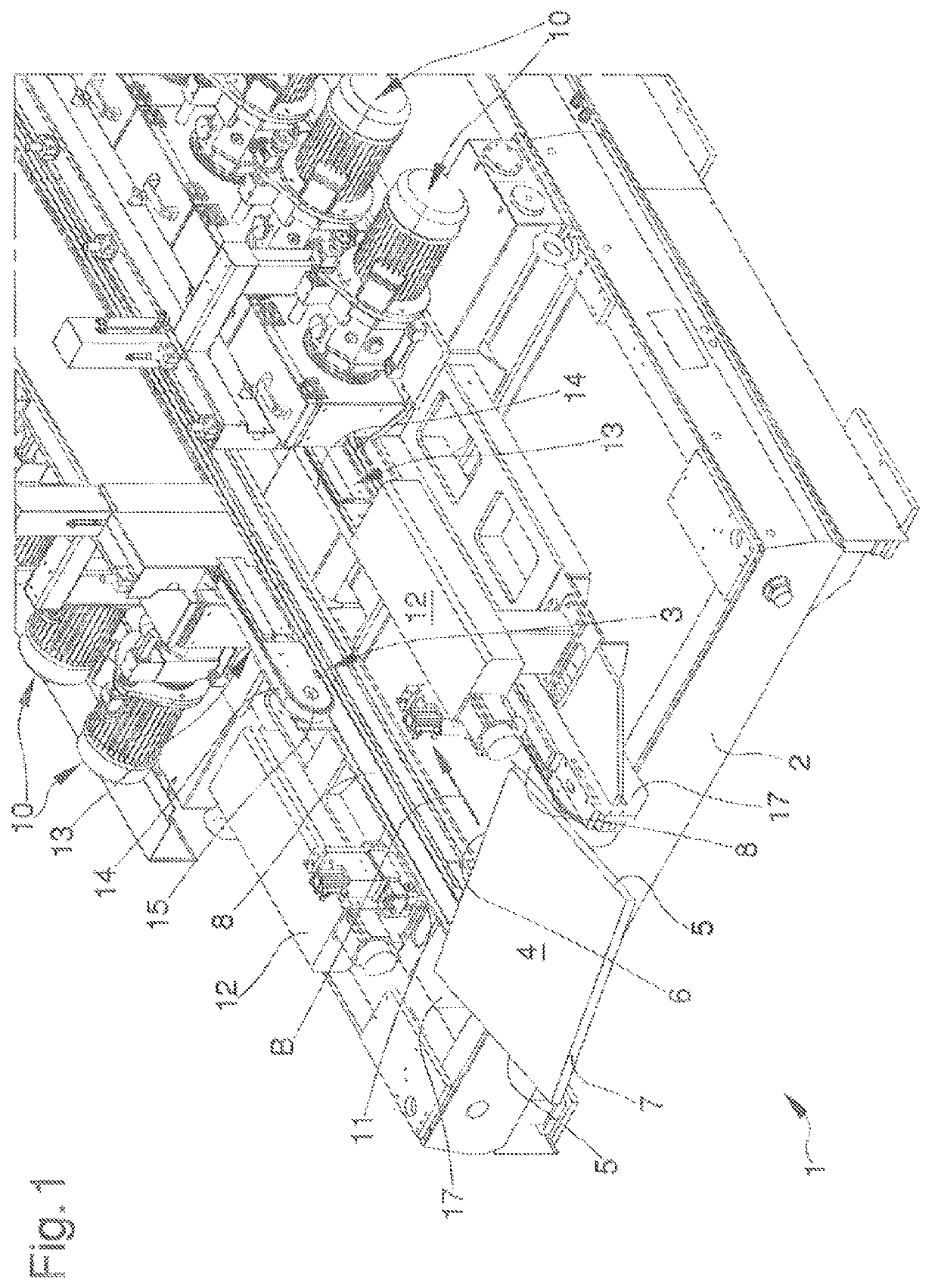 Grinding machine for plate-like elements, particularly ceramic tiles and plates, natural stones, glass or similar