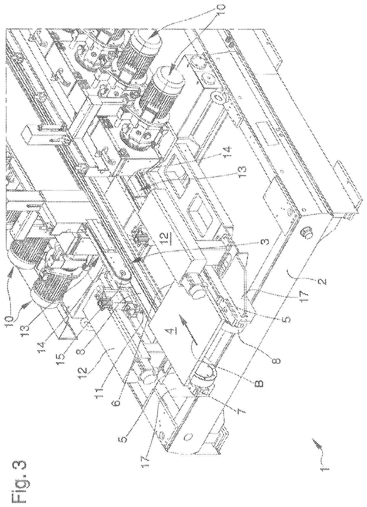 Grinding machine for plate-like elements, particularly ceramic tiles and plates, natural stones, glass or similar