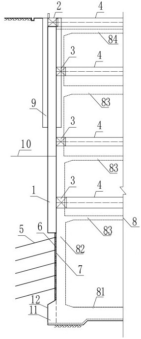 A soil-rock dual element foundation pit support structure system