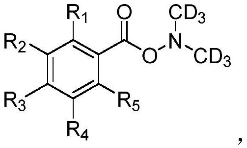 A kind of deuterated dimethylhydroxylamine benzoate compound and its preparation method and application