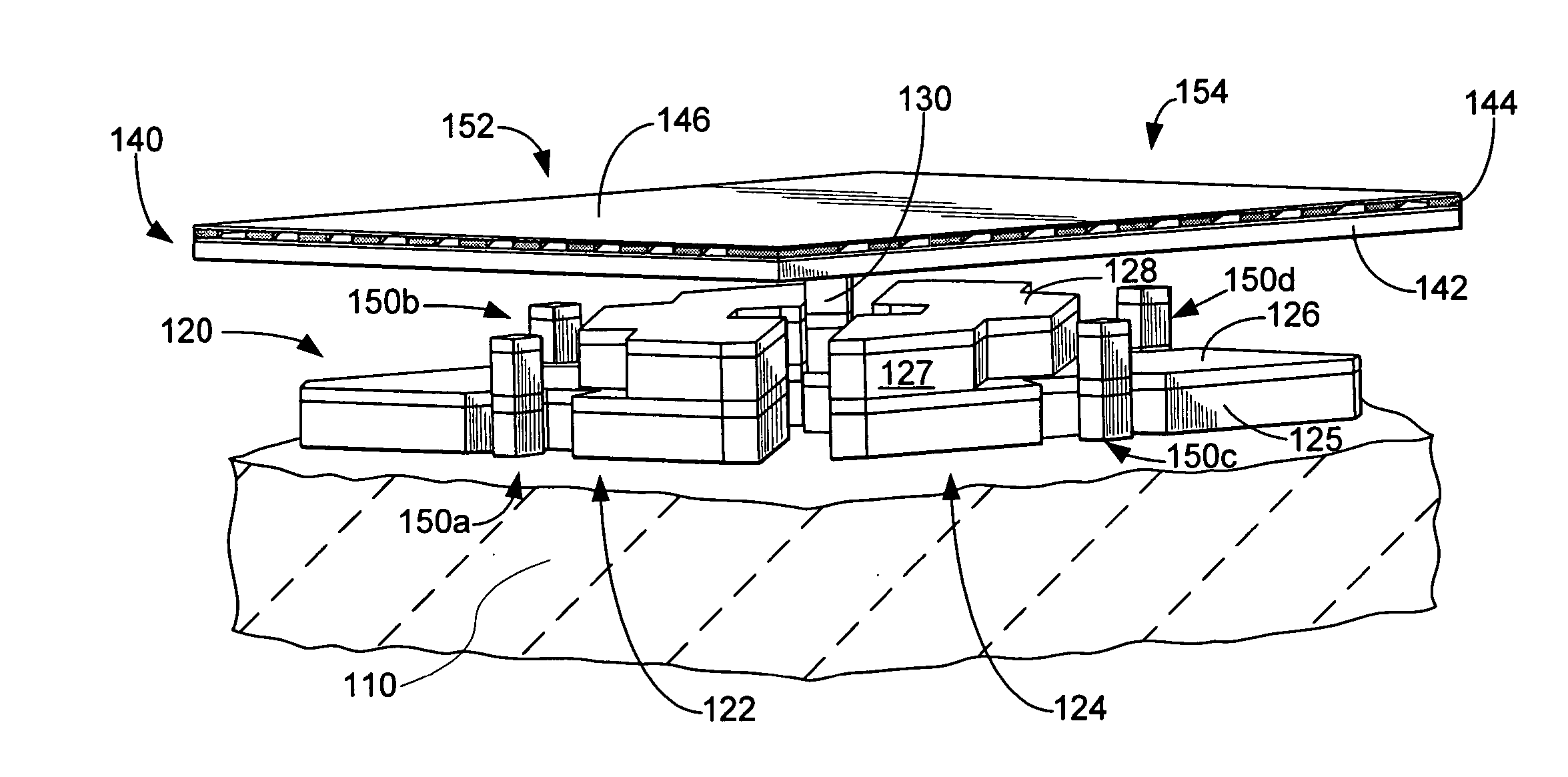 Method and structure for high fill factor spatial light modulator with integrated spacer layer