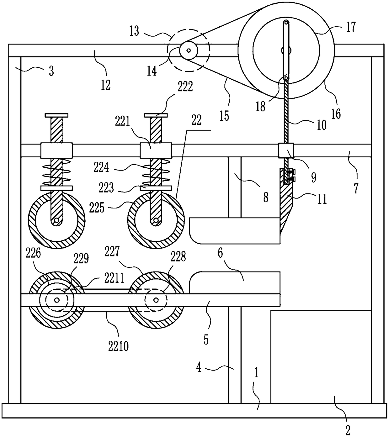 Solar waste photovoltaic power generation plate crushing equipment