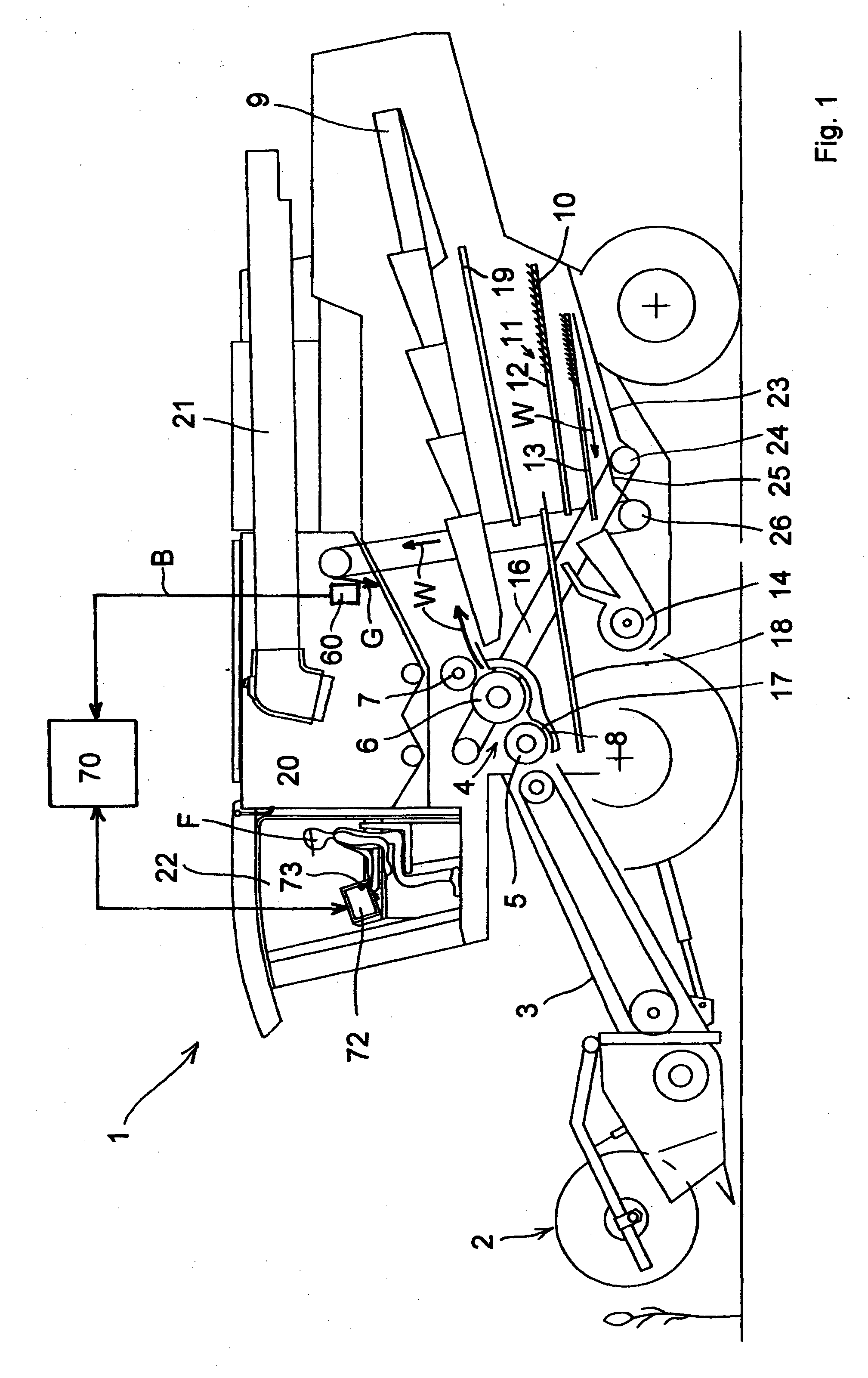 Method for adjusting a working unit of a harvesting machine