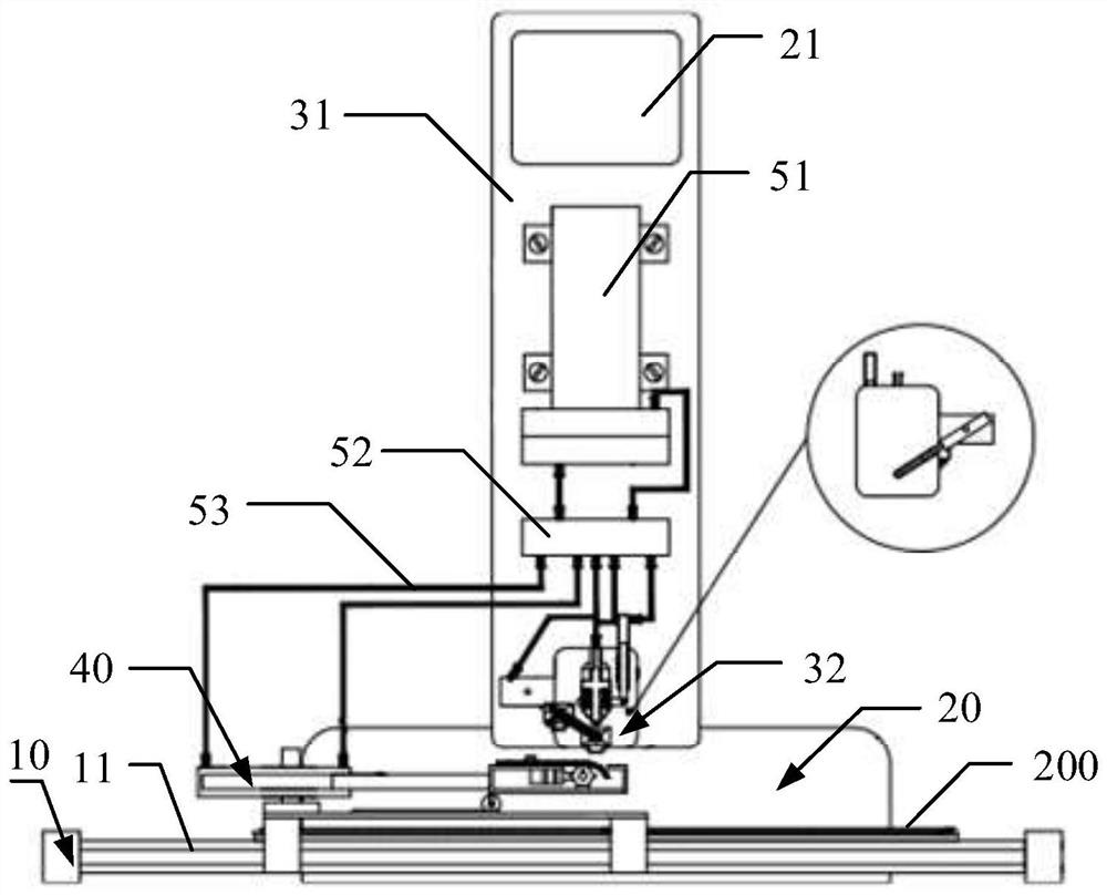 A material conveying device and an LED module maintenance system