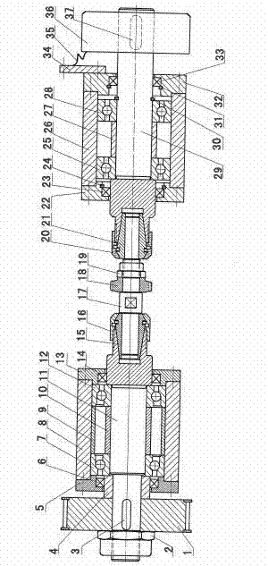 Quick-replacing-type hob main shaft of numerically-controlled gear hobbing machine