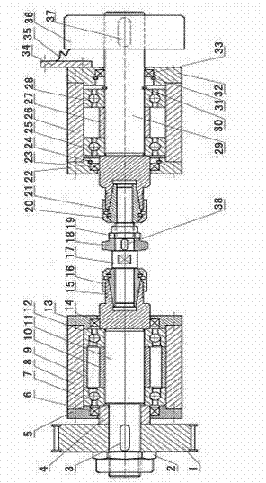 Quick-replacing-type hob main shaft of numerically-controlled gear hobbing machine