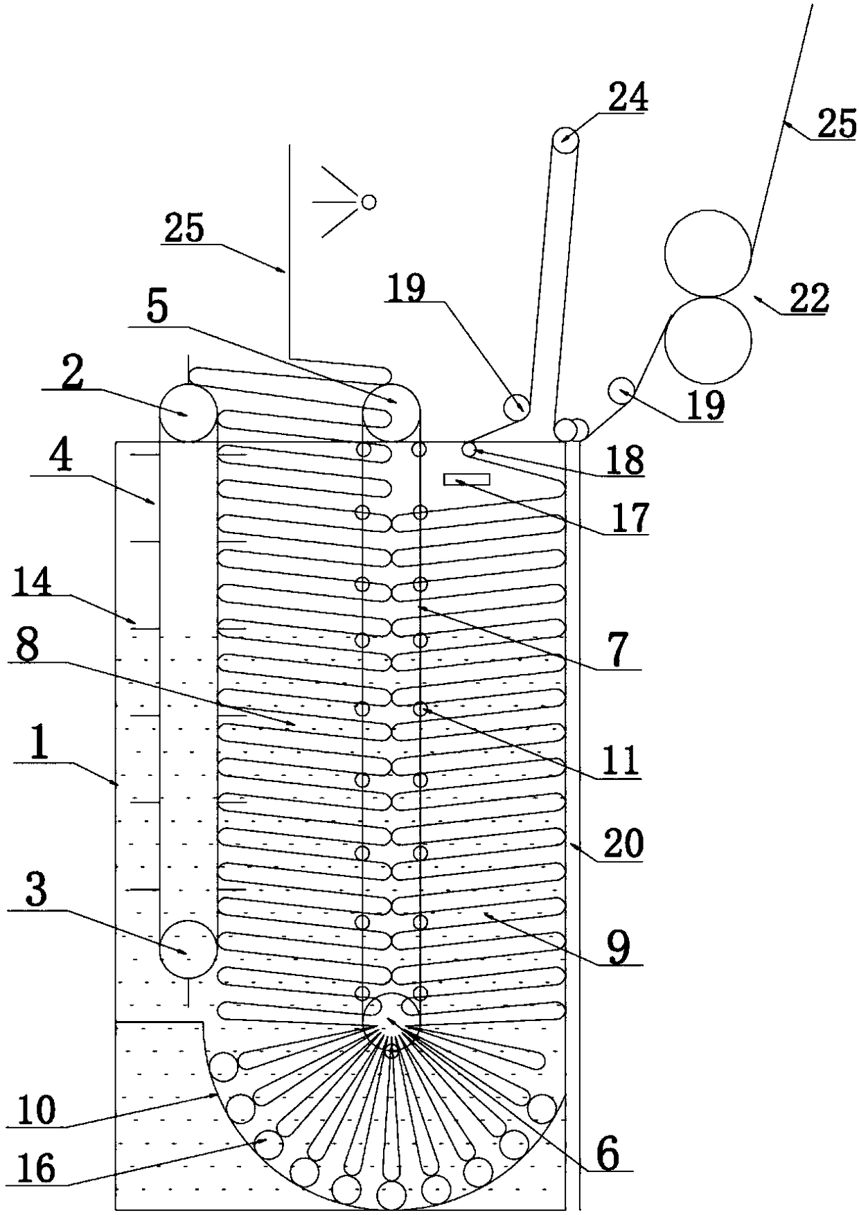 Vertical cloth washing trough