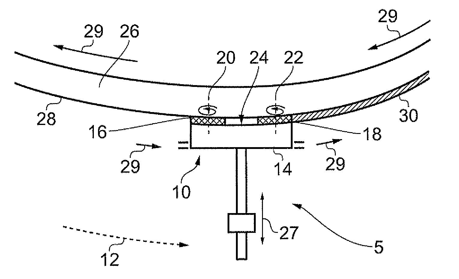 Apparatus and method for applying a fluid to a component