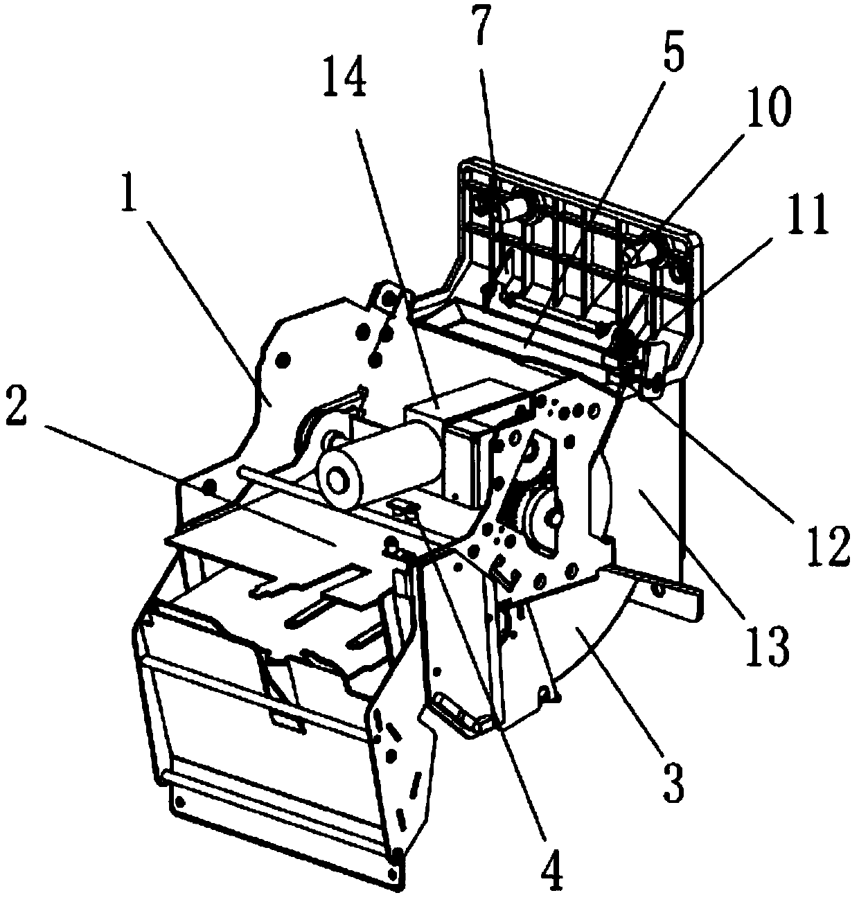 Structure and working method of anti-pinch design of paper machine refunding module