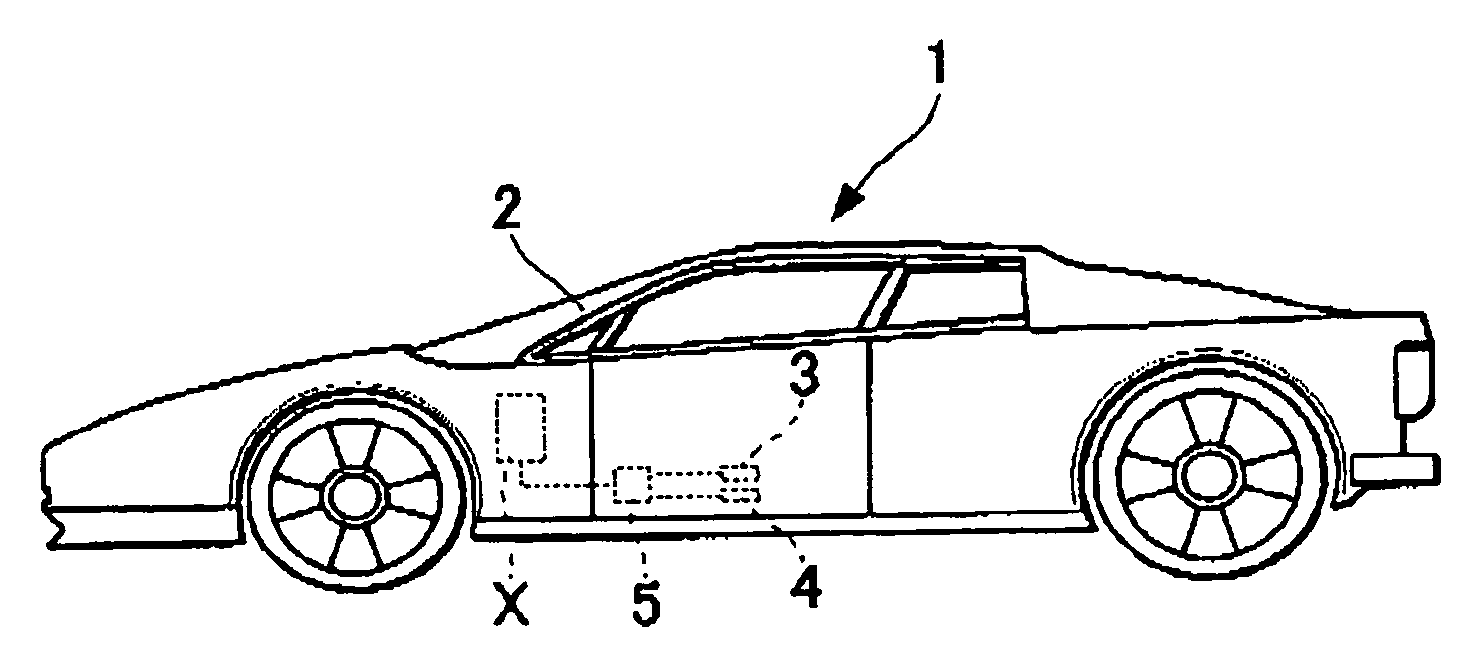 Device for detecting slope of vehicle or the like