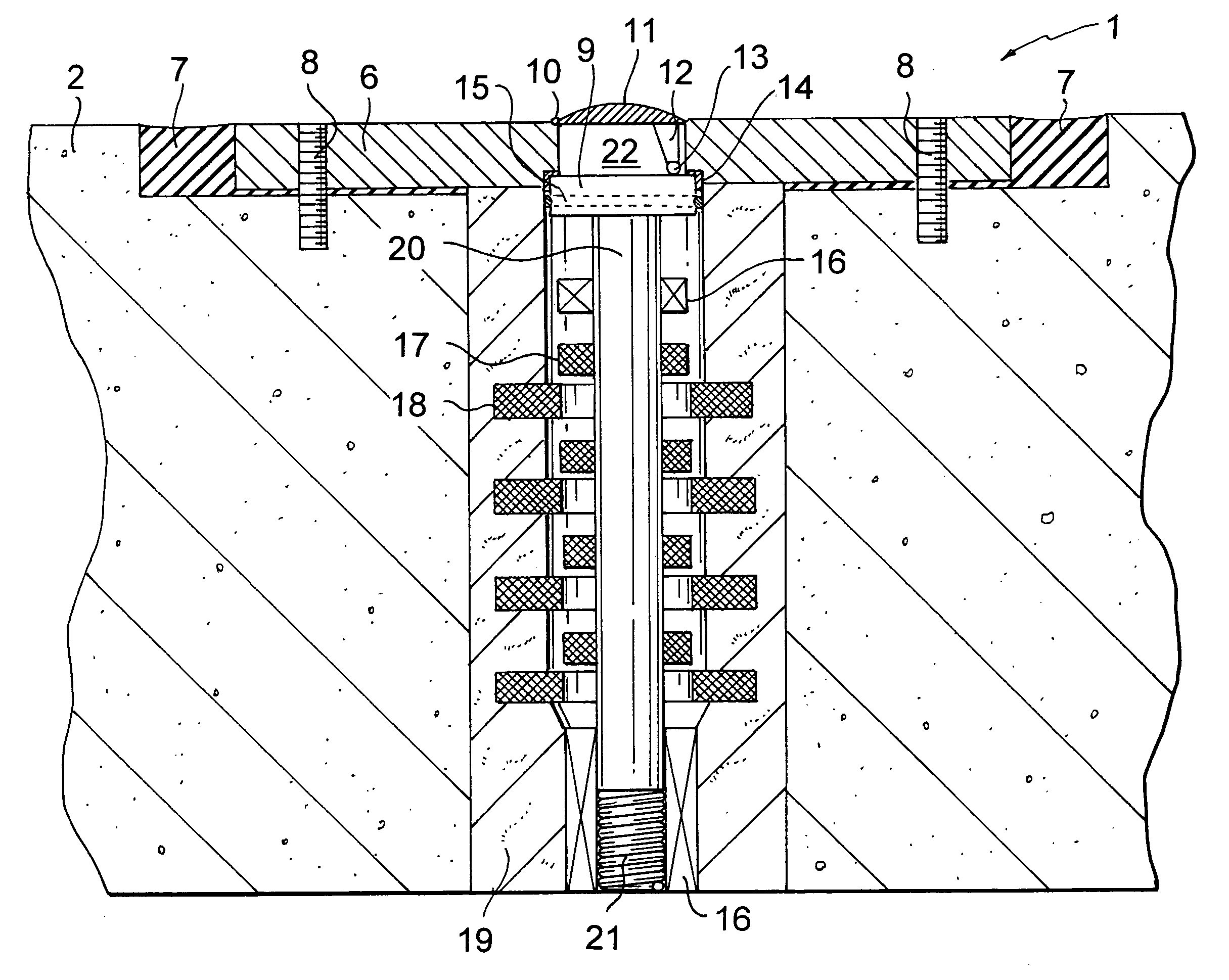 Vehicle actuated road imbedded magneto generator