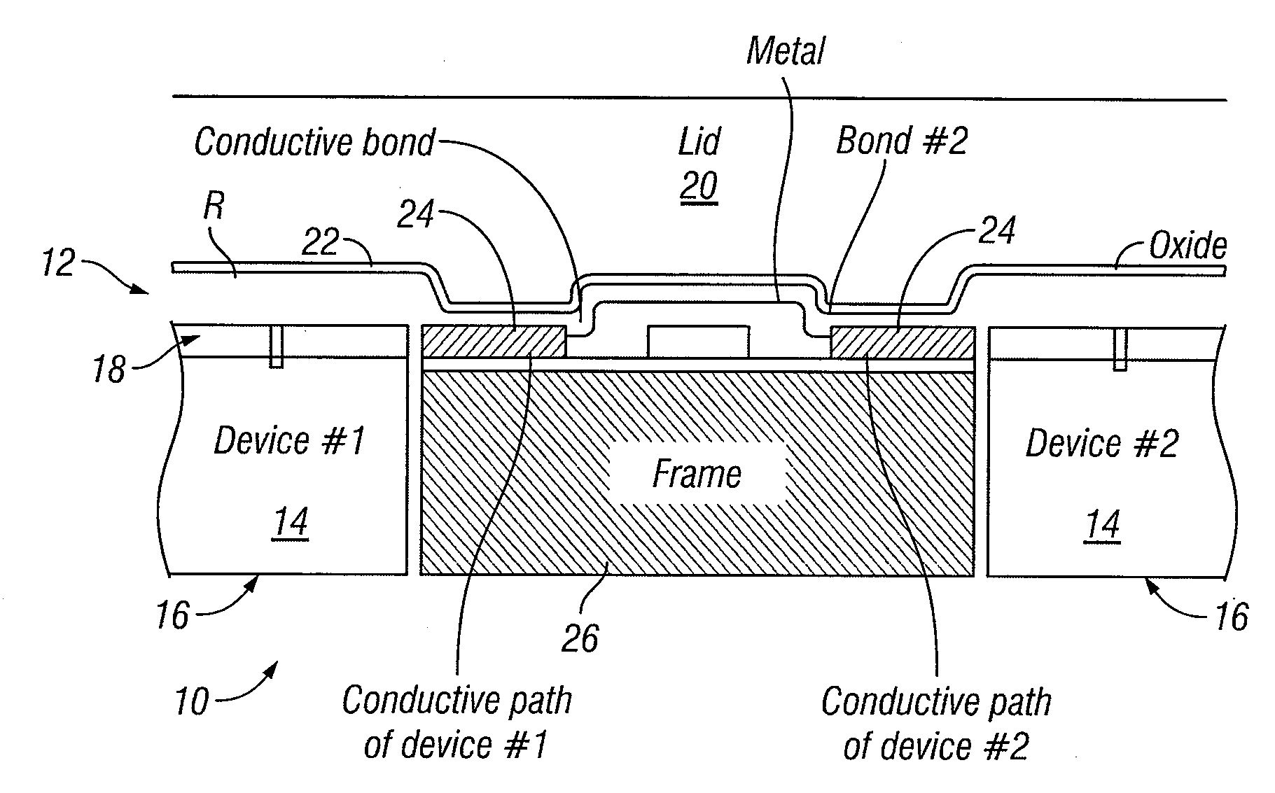 Interconnection system on a plane adjacent to a solid-state device structure