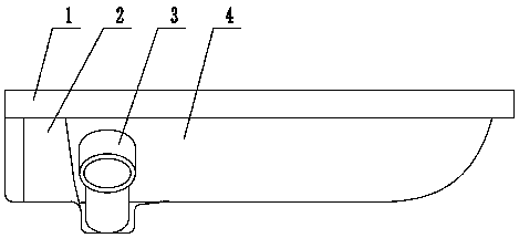 Squatting pan with function of easy sewage discharge