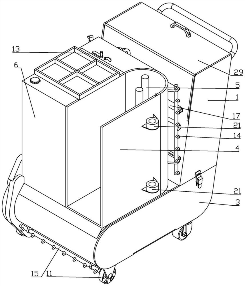 Disinfectant spraying device for ward in infectious disease department