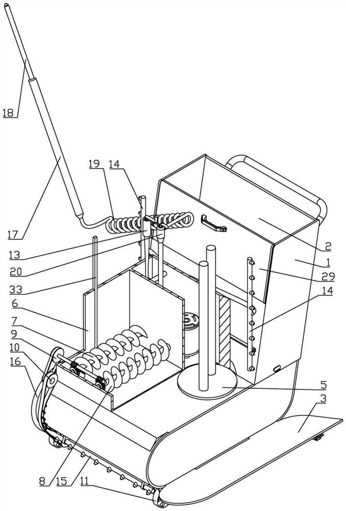 Disinfectant spraying device for ward in infectious disease department