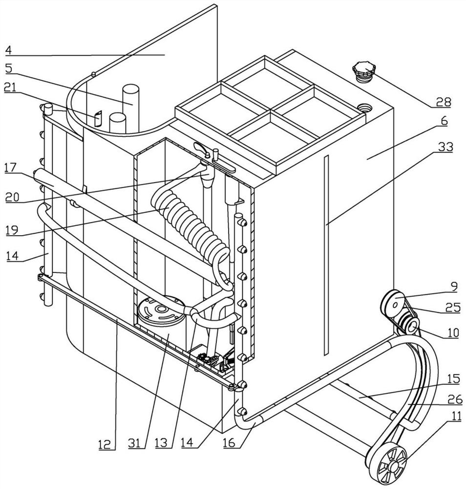 Disinfectant spraying device for ward in infectious disease department