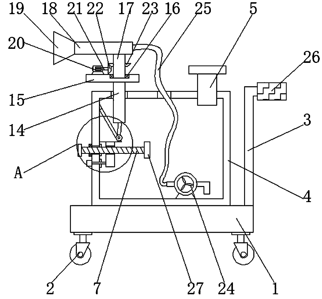 Pesticide spraying device for agriculture