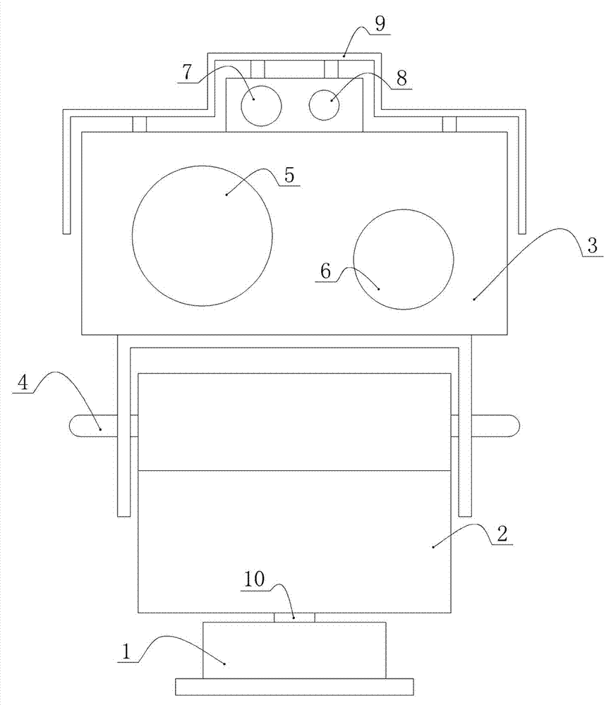 A multi-spectral monitoring system with ranging and image stabilizing function