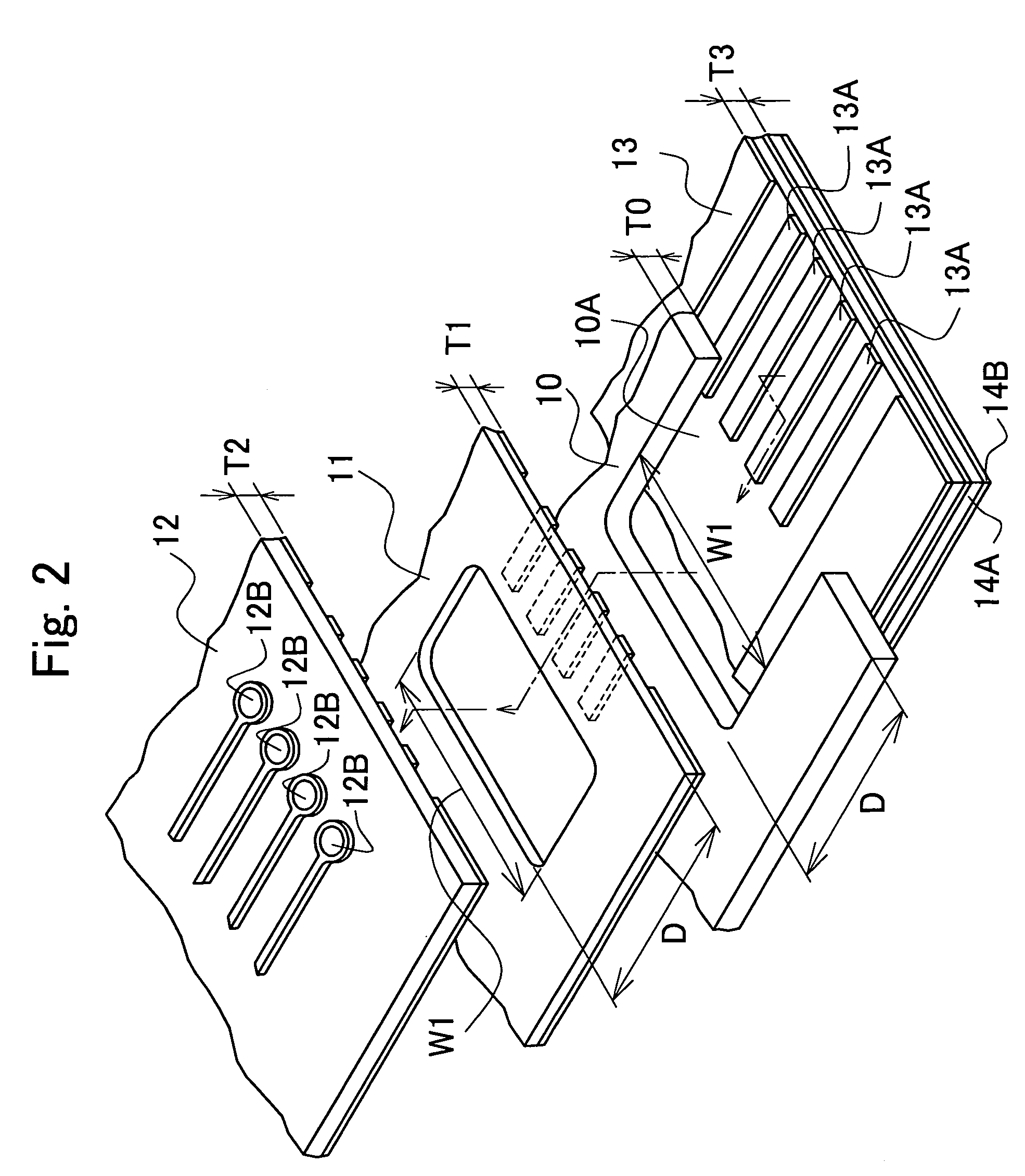 Connection structure of printed wiring board