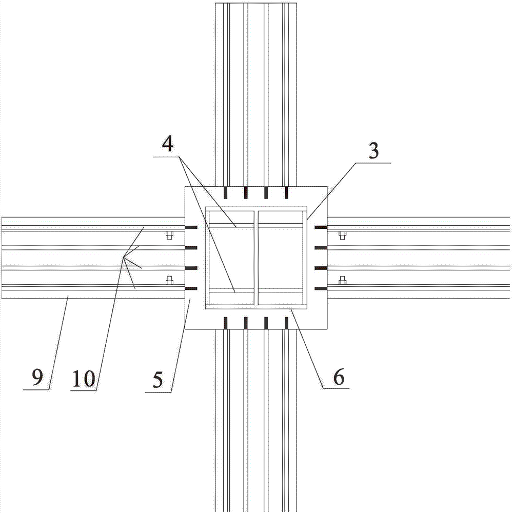 Regenerative block concrete connecting joint provided with H-shaped steel and U-shaped steel