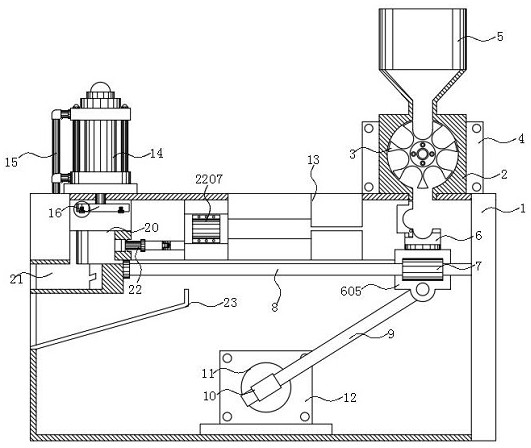 Cable copper nose punching equipment with automatic feeding and blanking