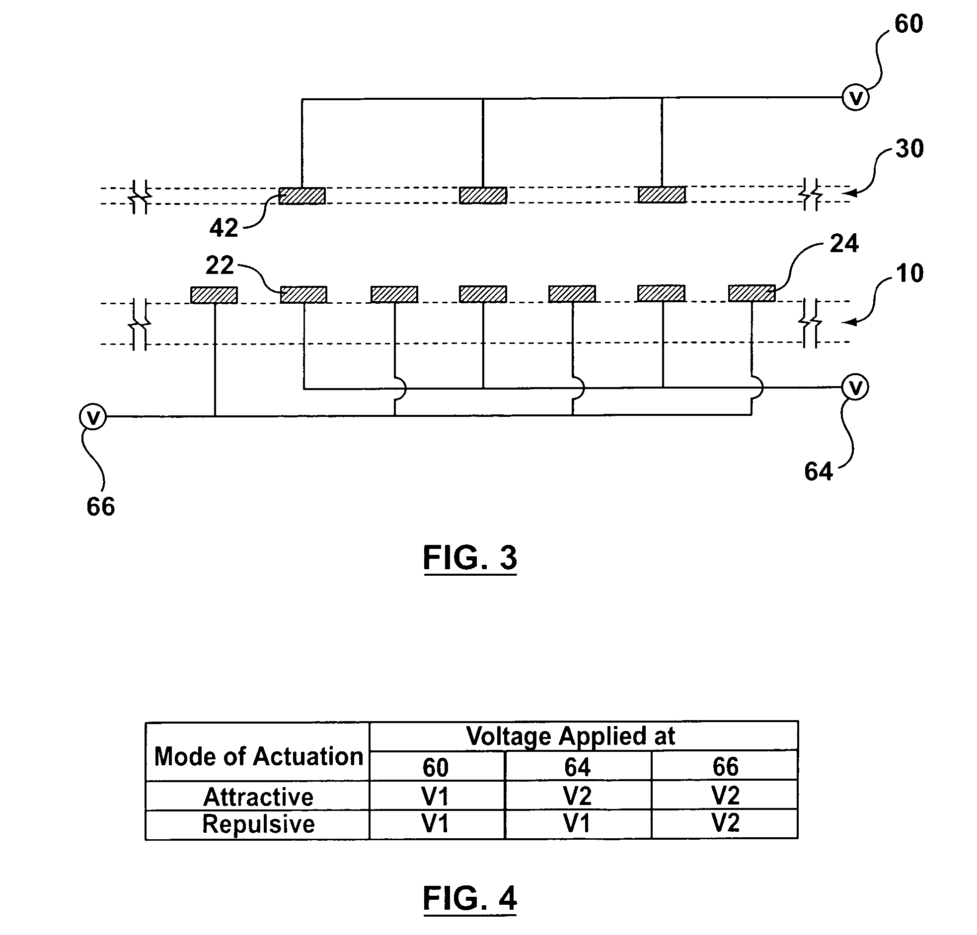 Bi-directional actuator utilizing both attractive and repulsive electrostatic forces