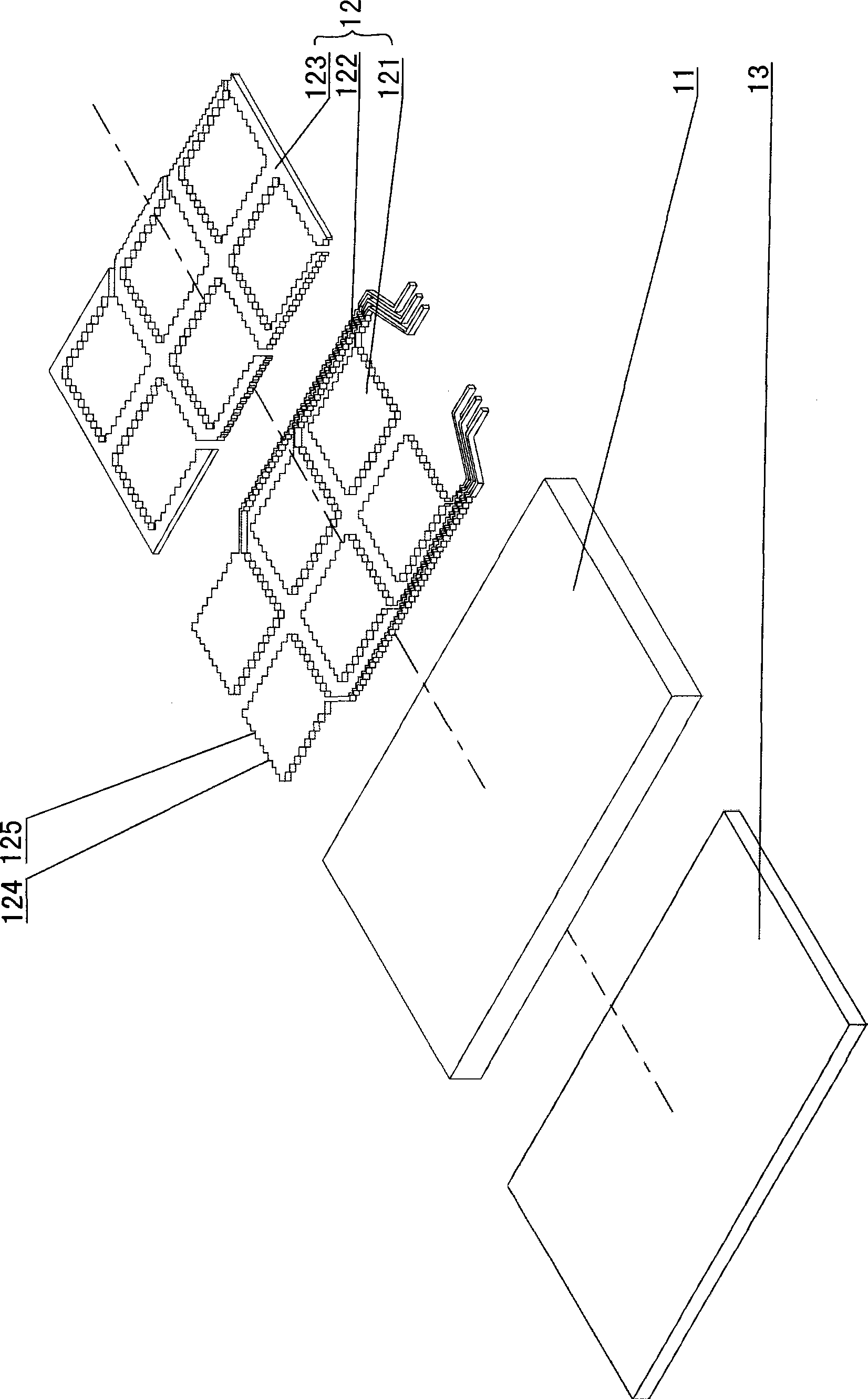 Condenser type touch screen