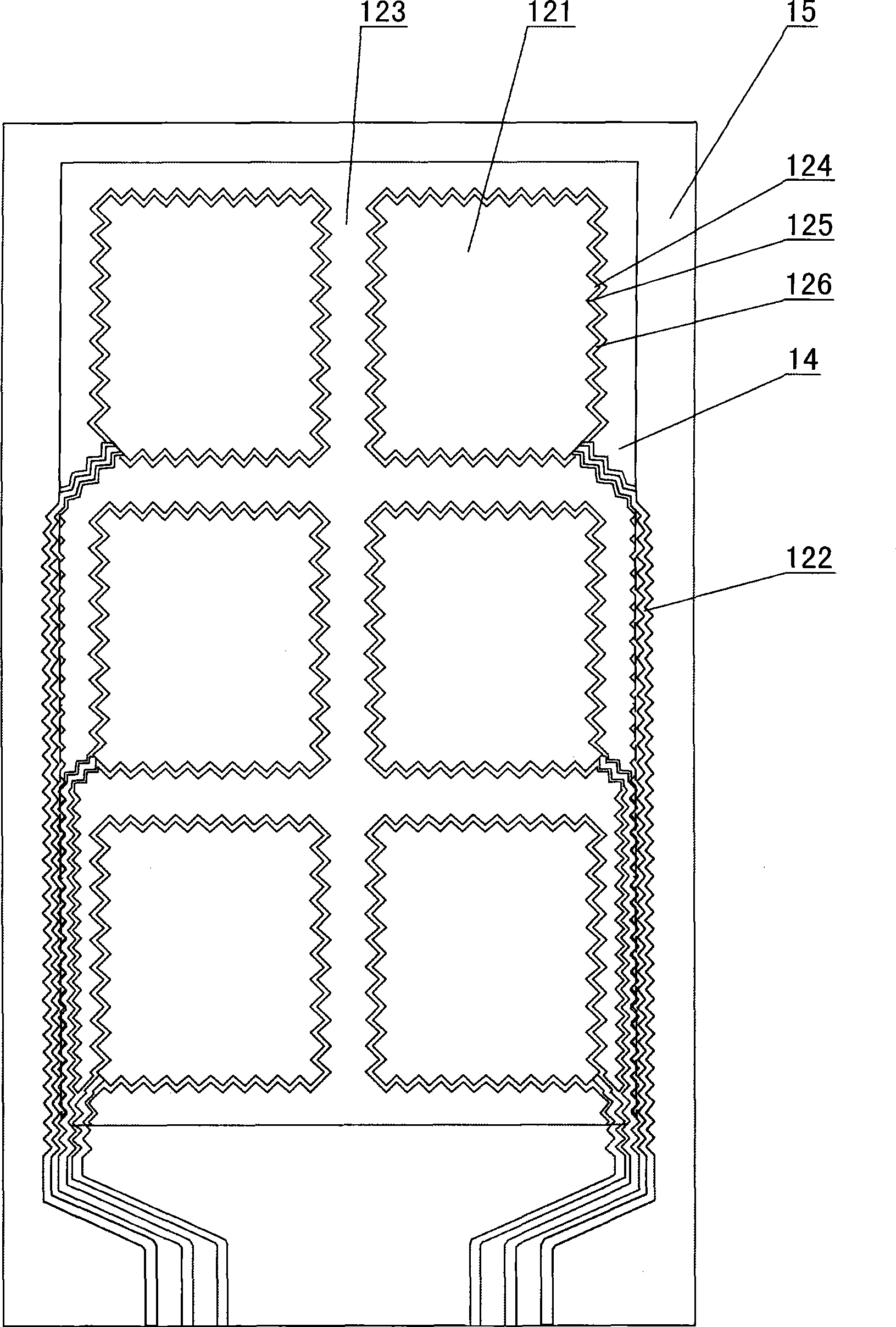 Condenser type touch screen