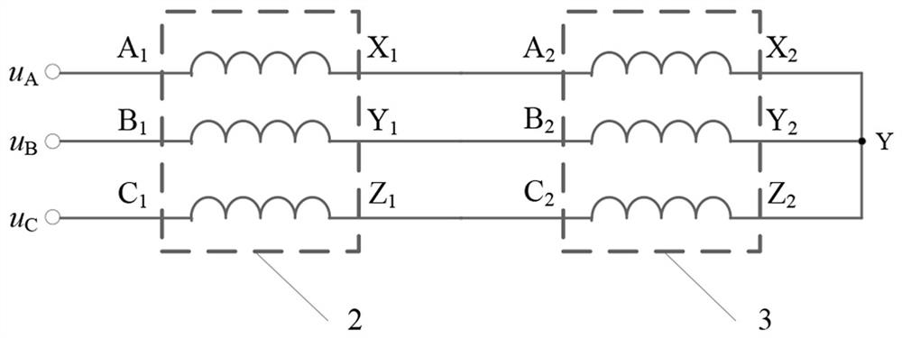 Permanent magnet/reluctance rotor double-stator motor three-closed-loop vector control system and method