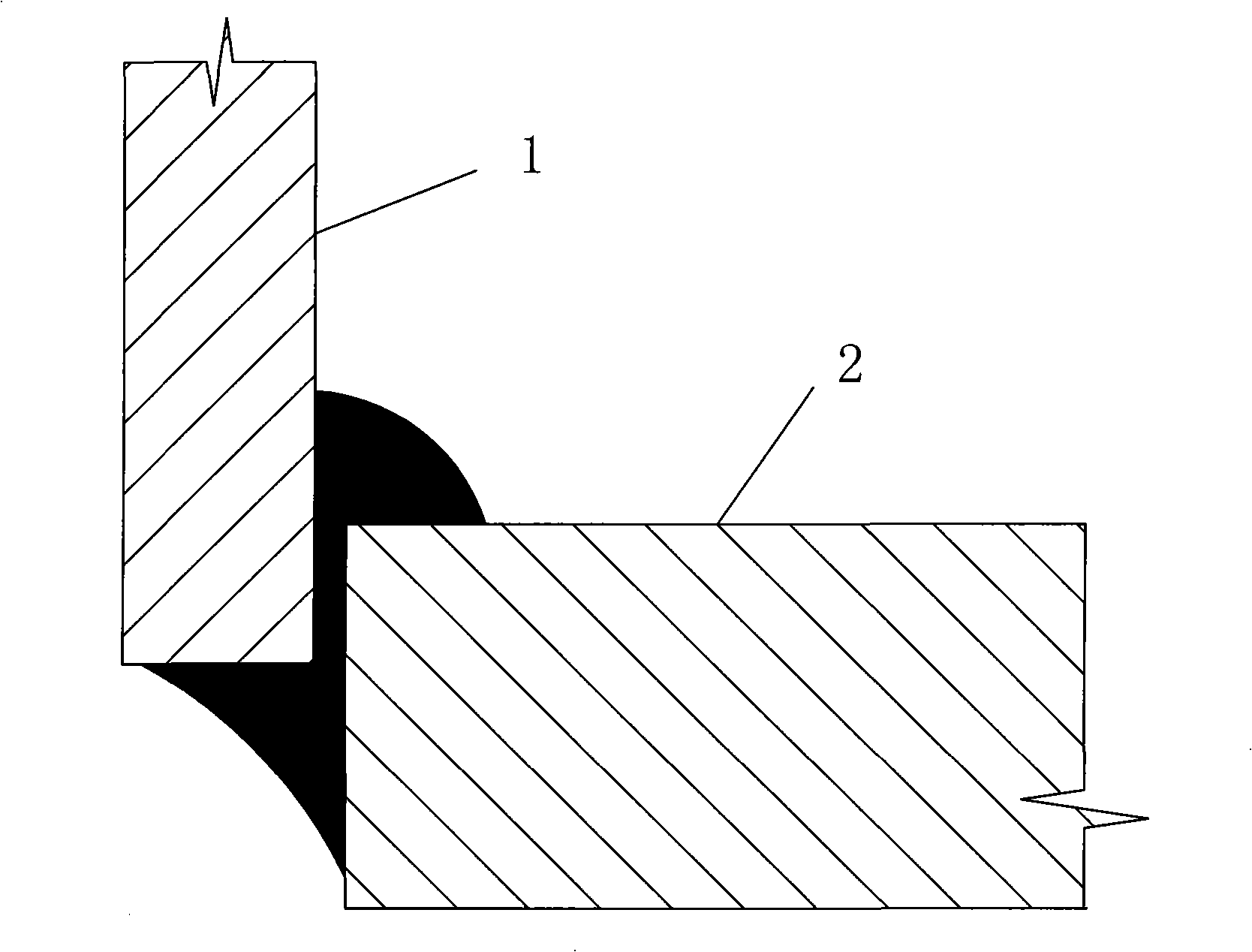 Plane welding flange divided edge structure