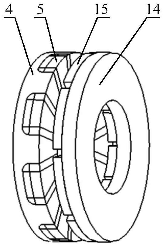 Composite magnetism gathering type permanent magnet-superconducting coupling transmission device for cryopump