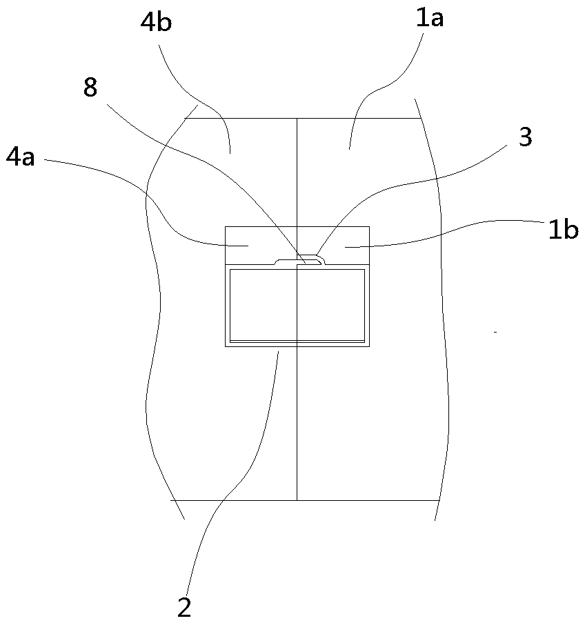 A line groove wall passing member